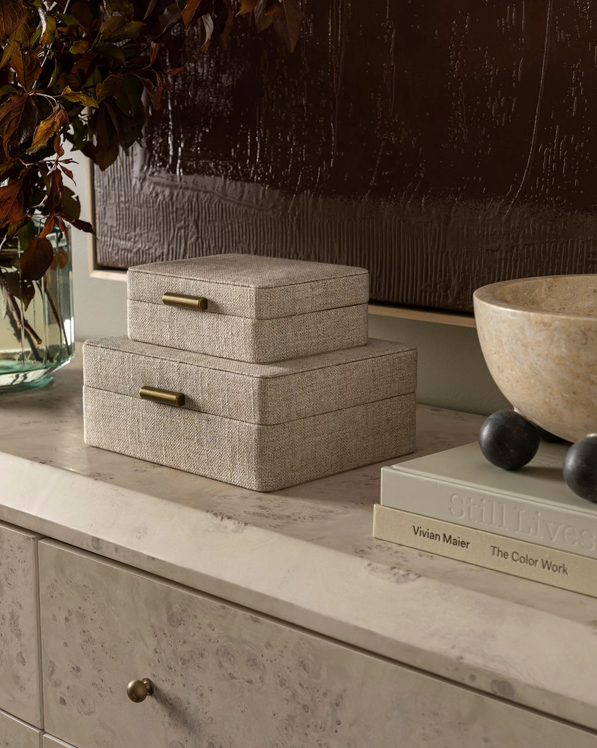 Natural Fabric Boxes 2 Natural Fabric Boxes - Image 2