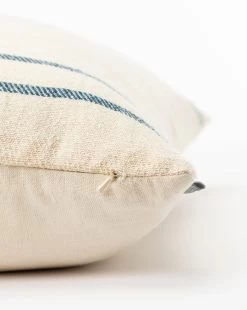 Abigail Silk Stripe Pillow Cover -Decoration Specialty Shop AbigailSilkStripePillowCover MPLW0649 CRM 22x22 D1