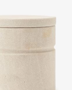 Barton Sandstone Canister -Decoration Specialty Shop BartonSandstoneCanister MBTH0246 WHT D1