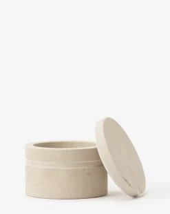 Barton Sandstone Canister -Decoration Specialty Shop BartonSandstoneCanister MBTH0246 WHT S D1