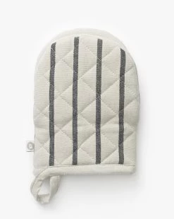 Black Striped Oven Mitt -Decoration Specialty Shop BlackStripedOvenMitt MKTN1101 CRM OS D1 T