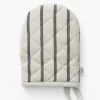 Black Striped Oven Mitt