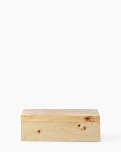 Burl Wood Box -Decoration Specialty Shop BurlWoodBox MDCR2424 BRL D1