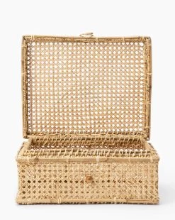 Cielo Cane Boxes (Set Of 2) -Decoration Specialty Shop CieloCaneBoxes Setof2 MDCR2315 NAT S2 D1