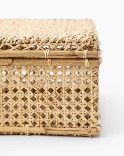 Cielo Cane Boxes (Set Of 2) -Decoration Specialty Shop CieloCaneBoxes Setof2 MDCR2315 NAT S2 D2