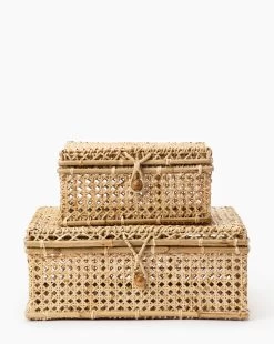Cielo Cane Boxes (Set Of 2)