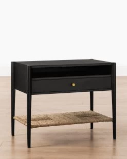Dana Nightstand -Decoration Specialty Shop DanaNightstand MFRN1387 BLK OS D1 T