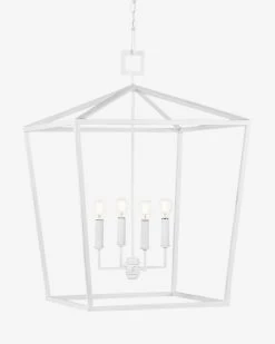 Denison White Lantern -Decoration Specialty Shop DenisonWhiteLantern MLHT1080 WHT GR D2