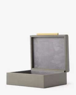Gray Shagreen Box -Decoration Specialty Shop GrayShagreenBox MDCR2448 GRY OS D1