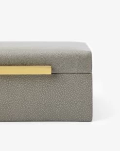 Gray Shagreen Box -Decoration Specialty Shop GrayShagreenBox MDCR2448 GRY OS D2