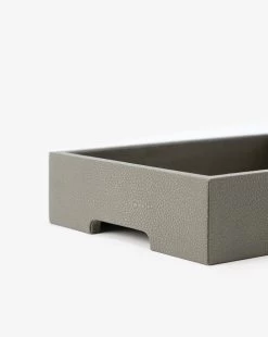 Gray Shagreen Tray 7 Gray Shagreen Tray -Decoration Specialty Shop GrayShagreenTray MDCR2449 GRY OS D1