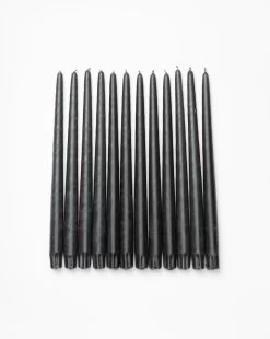 Gray Taper Candles (Set Of 12)