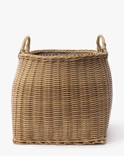 Lightwash Handled Planter Basket -Decoration Specialty Shop HandledPlanterBasket MDCR2790 LTW L MAIN T