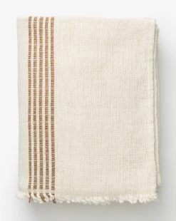 Helena Soft Fringe Camel & Cream Blanket
