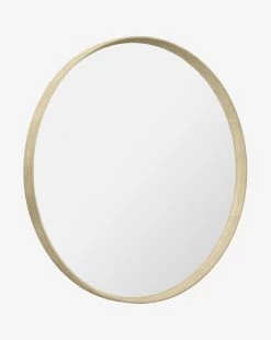 Jillian Round Faux Shagreen Mirror -Decoration Specialty Shop JillianRoundFauxShagreenMirror MMIR0306 IVR 32 D1
