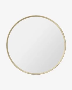 Jillian Round Faux Shagreen Mirror