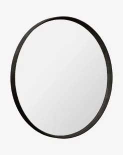 Jillian Round Faux Shagreen Mirror -Decoration Specialty Shop JillianRoundFauxShagreenMirror MMIR0306 MSH 32 D1