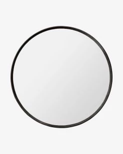 Jillian Round Faux Shagreen Mirror -Decoration Specialty Shop JillianRoundFauxShagreenMirror MMIR0306 MSH 32 MAIN