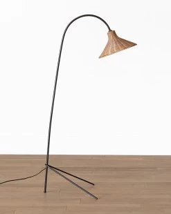 Johanson Woven Floor Lamp -Decoration Specialty Shop JohansonWovenFloorLamp MLHT1068 NAT OS D2