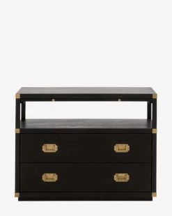 Kelan 2-Drawer Nightstand 18 Kelan 2-Drawer Nightstand -Decoration Specialty Shop Kelan2 DrawerNightstand MFRN0823 BLK OS MAIN