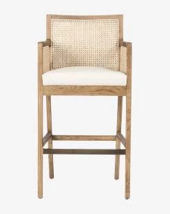 Landon Stool 24 Landon Stool -Decoration Specialty Shop LandonStool MFRN1204 BWN BS MAIN