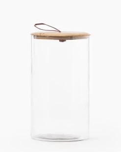 Leather Pull Lidded Jars 12 Leather Pull Lidded Jars -Decoration Specialty Shop LeatherPullLiddedJars MKTN0518 GLS L