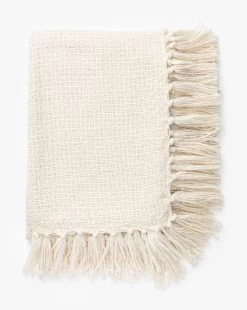 Lorenzo Cream Grid Throw
