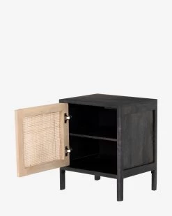 Kenan Black Nightstand -Decoration Specialty Shop MFRN2383 BLK KenanBlackNightstand D3