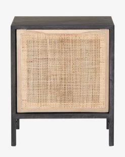 Kenan Black Nightstand -Decoration Specialty Shop MFRN2383 BLK LT MAIN