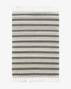 Soliel Handwoven Wool Rug -Decoration Specialty Shop MRUG0576 BLU 5x8 SolielFringeWovenRug