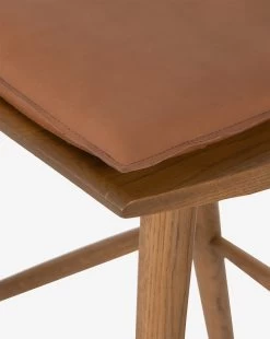 Madison Stool -Decoration Specialty Shop MadisonBarStoolSandyOak Leather4