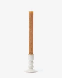 Mae Ceramic Taper Holder -Decoration Specialty Shop MaeCeramicTaper MDCR2454 WHT S D1