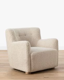 Magda Teddy Bear Boucle Lounge Chair -Decoration Specialty Shop MagdaLoungeChair MFRN2243 IVR OS D1