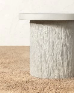 Malcolm Fiberstone Side Table -Decoration Specialty Shop MalcolmFiberstoneSideTable MFRN2043 GRY OS D1