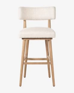 Mance Swivel Stool -Decoration Specialty Shop ManceSwivelStool MFRN2934 NAT BS MAIN T