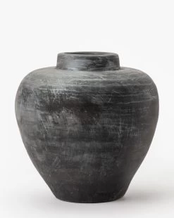 Matte Gray Tapered Jar