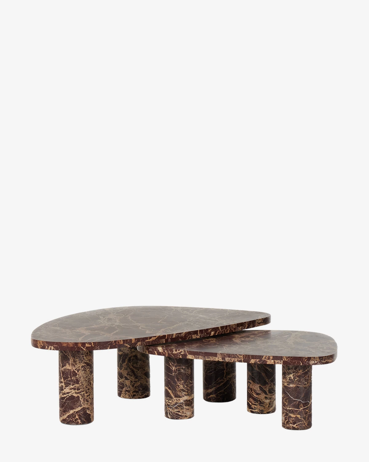 Merlot Marble Coffee Table (Set Of 2) 2 Merlot Marble Coffee Table (Set Of 2) - Image 2