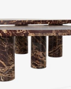 Merlot Marble Coffee Table (Set Of 2) 10 Merlot Marble Coffee Table (Set Of 2) -Decoration Specialty Shop MerlotMarbleCoffeeTable Setof2 MFRN2865 RMB S2 D4 T