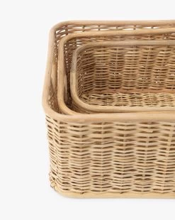 Bloomingville Palm & Rattan Basket 10 Bloomingville Palm & Rattan Basket -Decoration Specialty Shop Palm RattanBasket MDCR2843 NAT D2 T