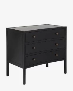 Pierre Double Nightstand 8 Pierre Double Nightstand -Decoration Specialty Shop PierreDoubleNightstand MFRN0293 BLK OS D2