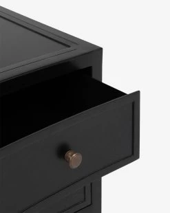 Pierre Double Nightstand 9 Pierre Double Nightstand -Decoration Specialty Shop PierreDoubleNightstand MFRN0293 BLK OS D3