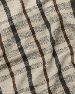Bloomingville Plaid Tasseled Throw -Decoration Specialty Shop PlaidTasseledThrow MBED0168 NAT OS D2