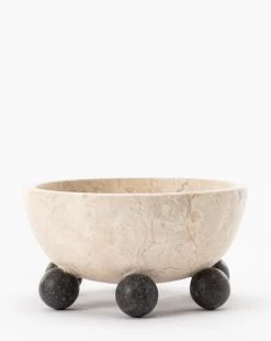 Noir Posie Marble Bowl