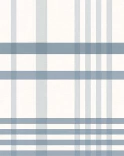 Rigby Plaid Print Wallpaper -Decoration Specialty Shop Rigbyplaid softblue
