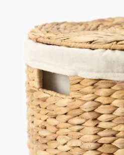 Round Water Hyacinth Basket -Decoration Specialty Shop RoundWaterHyacinthBasket MDCR2076 NAT OS D2