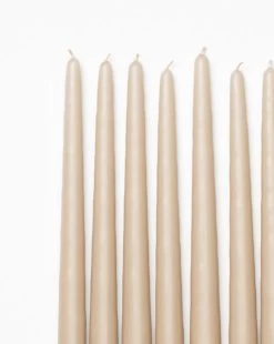 Sandstone Taper Candles (Set Of 12) -Decoration Specialty Shop SandstoneTaperCandles Setof12 MDCR2201 SND S12 D1