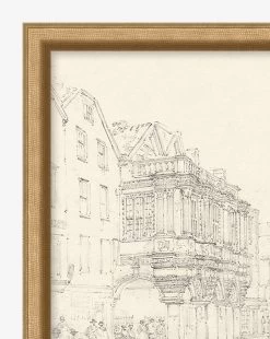 Sketched City Street -Decoration Specialty Shop SketchedCityStreet MART1354 NEU 13x10 F D1