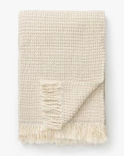Stonewashed Waffle Cotton Throw -Decoration Specialty Shop StonewashedWaffleCottonThrow MBED0245 SND 50x70 D1