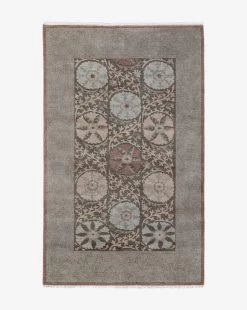 Suzani Hand-Knotted Wool Rug -Decoration Specialty Shop SuzaniHand KnottedWoolRug MRUG0852 BWN 5x8 1