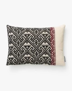 Vintage Black Tribal Print Pillow Cover No. 4